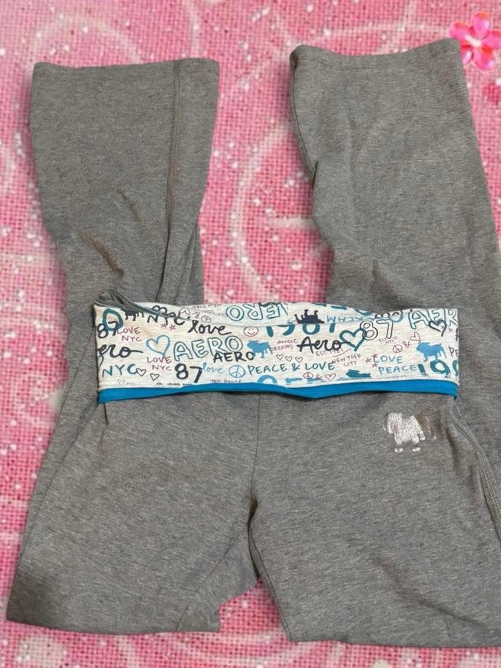 Vintage 2000s low rise fold over flare Aeropostale leggings